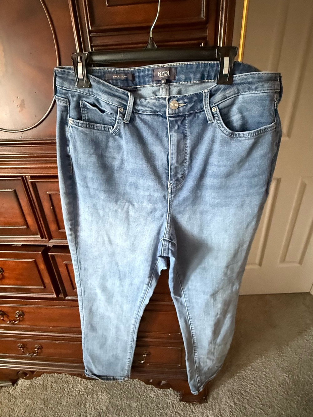 NYDJ Medium Blue  Sheri Slim Jeans Size 14